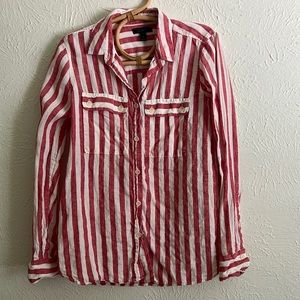 J.Crew linen button down top